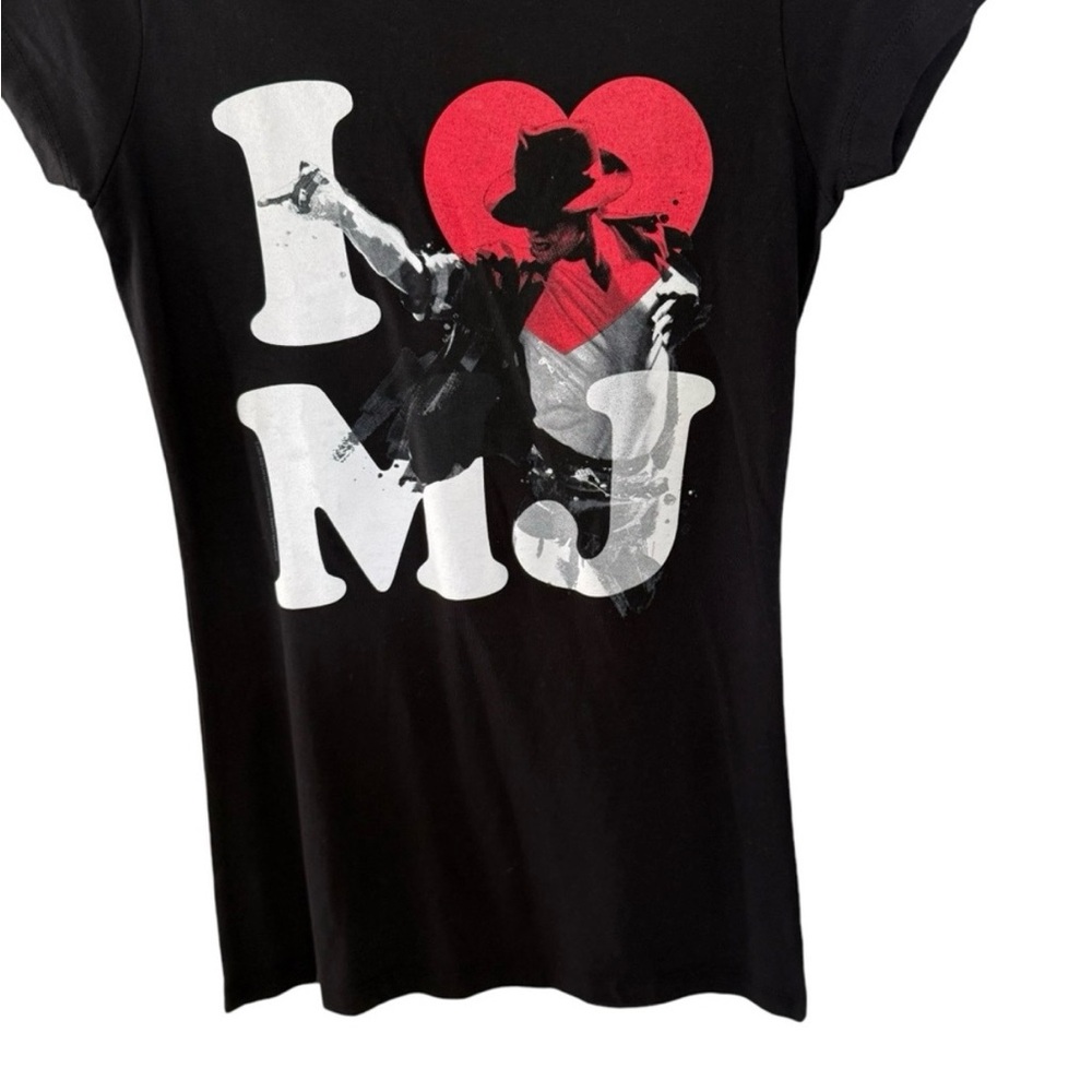 Vintage Y2K Michael Jackson King of Pop Baby Tee Shirt Size Small S Cotton - Picture 4 of 10